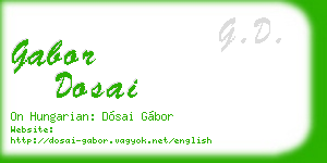 gabor dosai business card