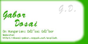 gabor dosai business card